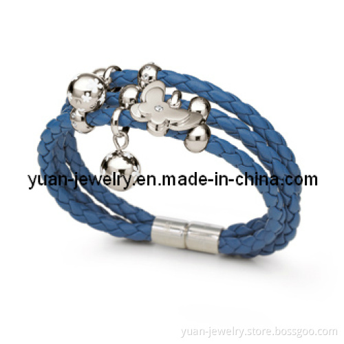 Leather and Stainless Steel Bracelet (LSSB011)